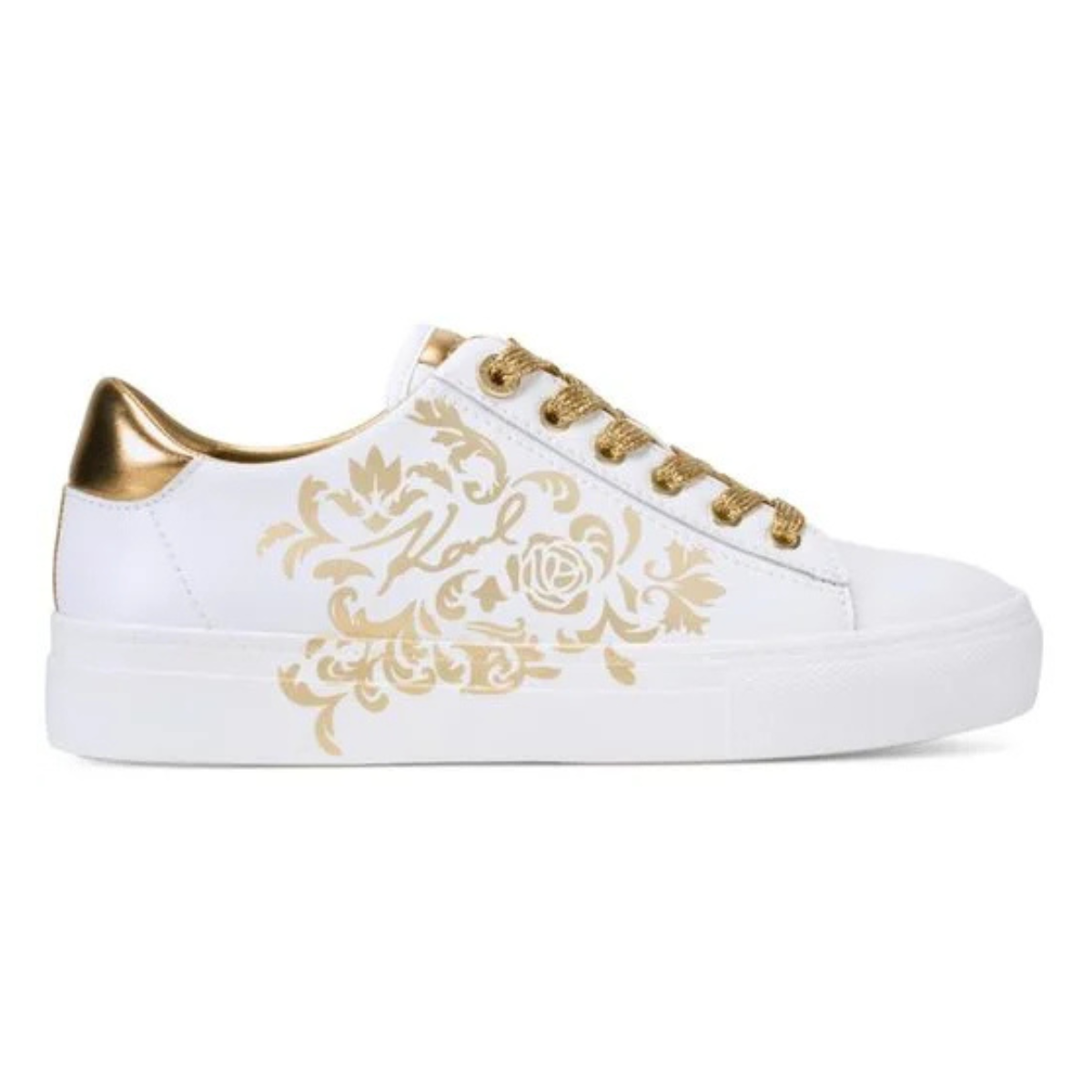 KARL LAGERFELD PARIS Cate Rococo Sneakers Women - WHTGLD - White-Gold / 35