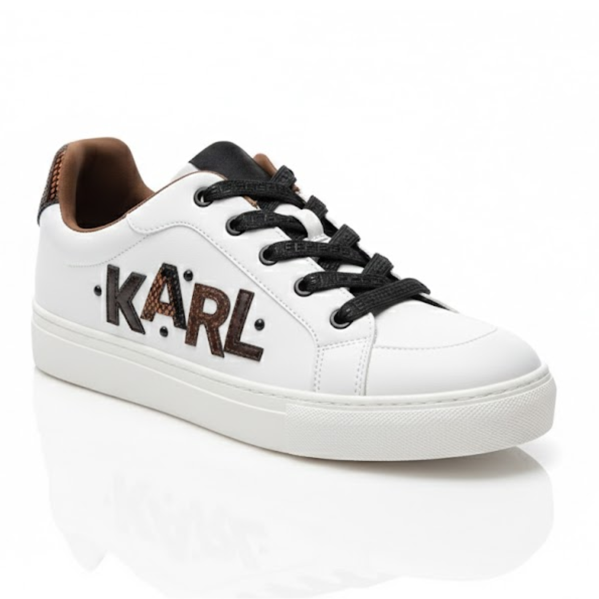 KARL LAGERFELD PARIS Cedar Low Top Sneakers Women - WHTBRN