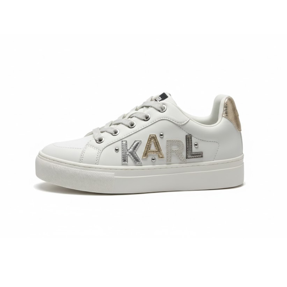 KARL LAGERFELD PARIS Cedar Low Top Sneakers Women - WHTGLD