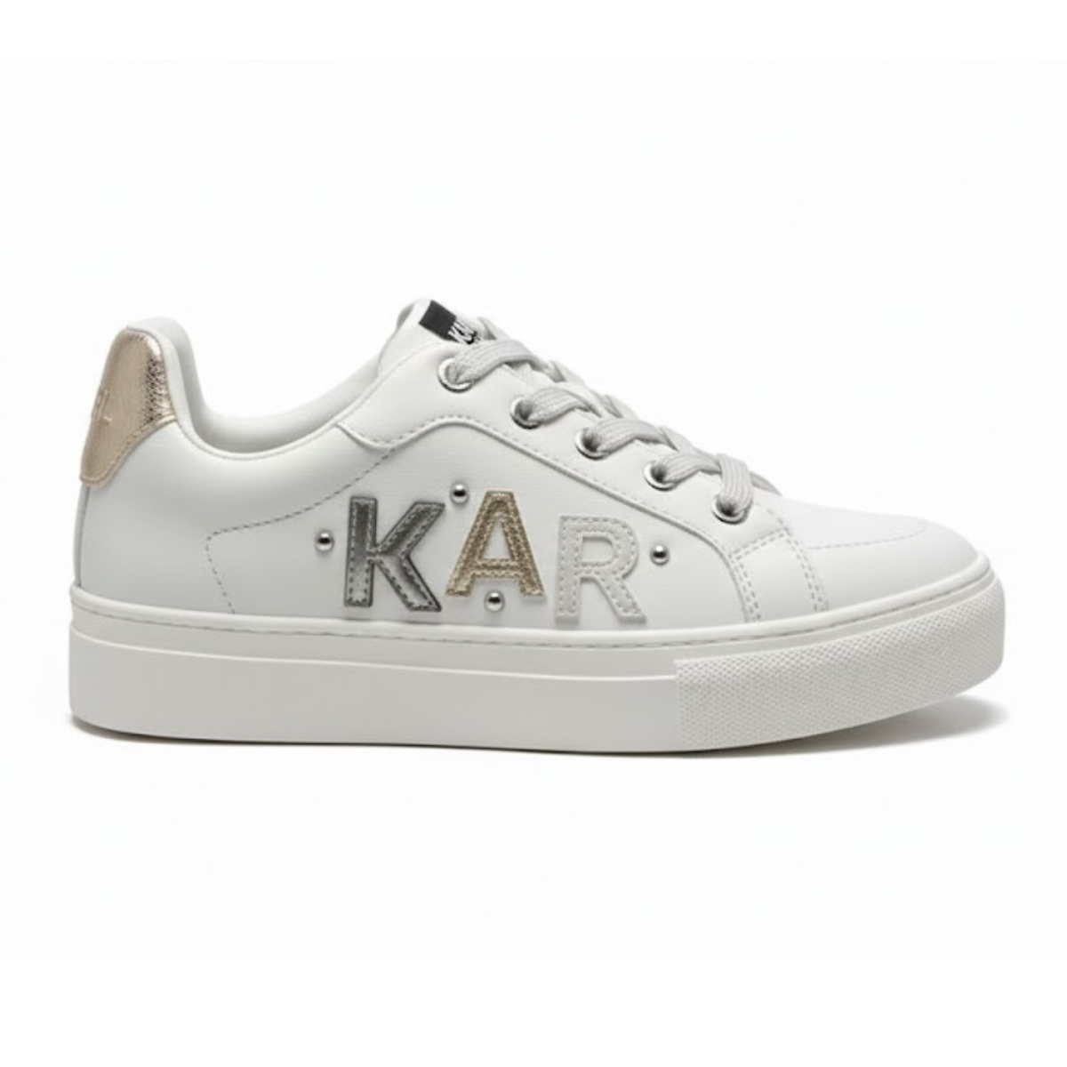 KARL LAGERFELD PARIS Cedar Low Top Sneakers Women - WHTGLD - White-Gold / 35