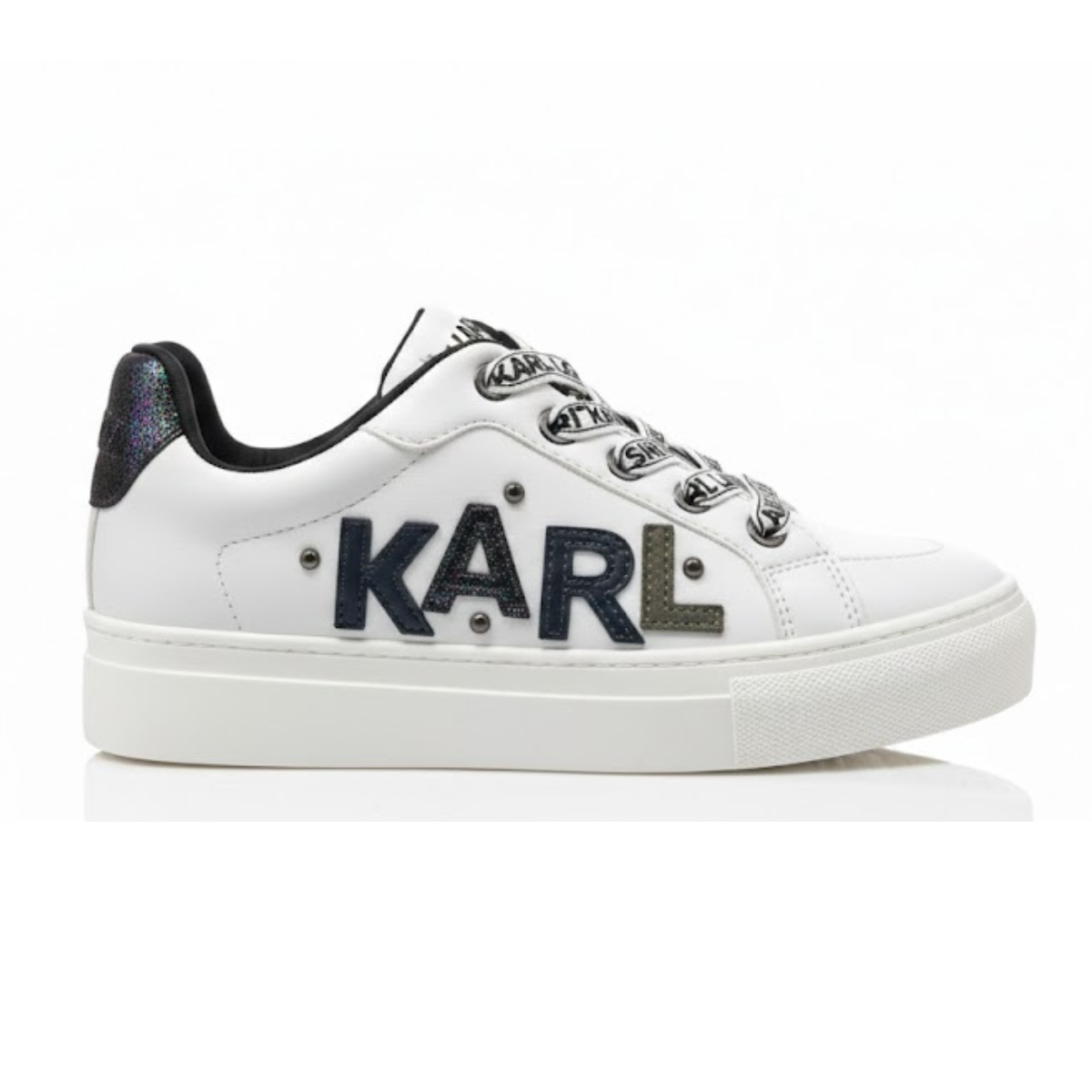 KARL LAGERFELD PARIS Cedar Low Top Sneakers Women - WHTMLT - White-Multi / 35