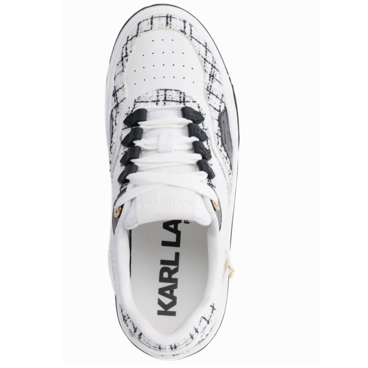 KARL LAGERFELD PARIS Charna Lace Up Sneakers Women - WHTBLK