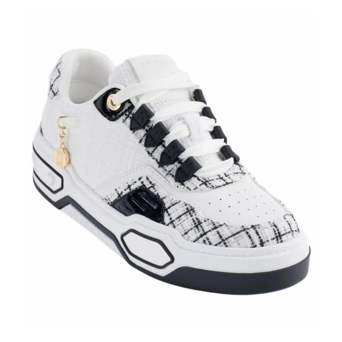 KARL LAGERFELD PARIS Charna Lace Up Sneakers Women - WHTBLK