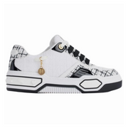 KARL LAGERFELD PARIS Charna Lace Up Sneakers Women - WHTBLK - White-Black / 35