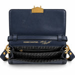 Karl Lagerfeld Paris Checkered Choupette Shoulder Bag - NVY - Navy
