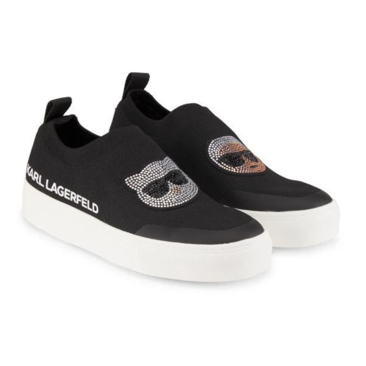 KARL LAGERFELD PARIS Clarke Low Top Slip On Sneakers Women - BLK