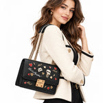 Karl Lagerfeld Paris Corrine Shoulder Bag - BLK - Black