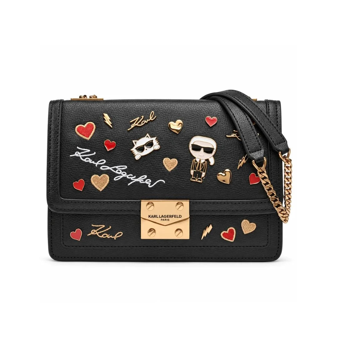 Karl Lagerfeld Paris Corrine Shoulder Bag - BLK - Black