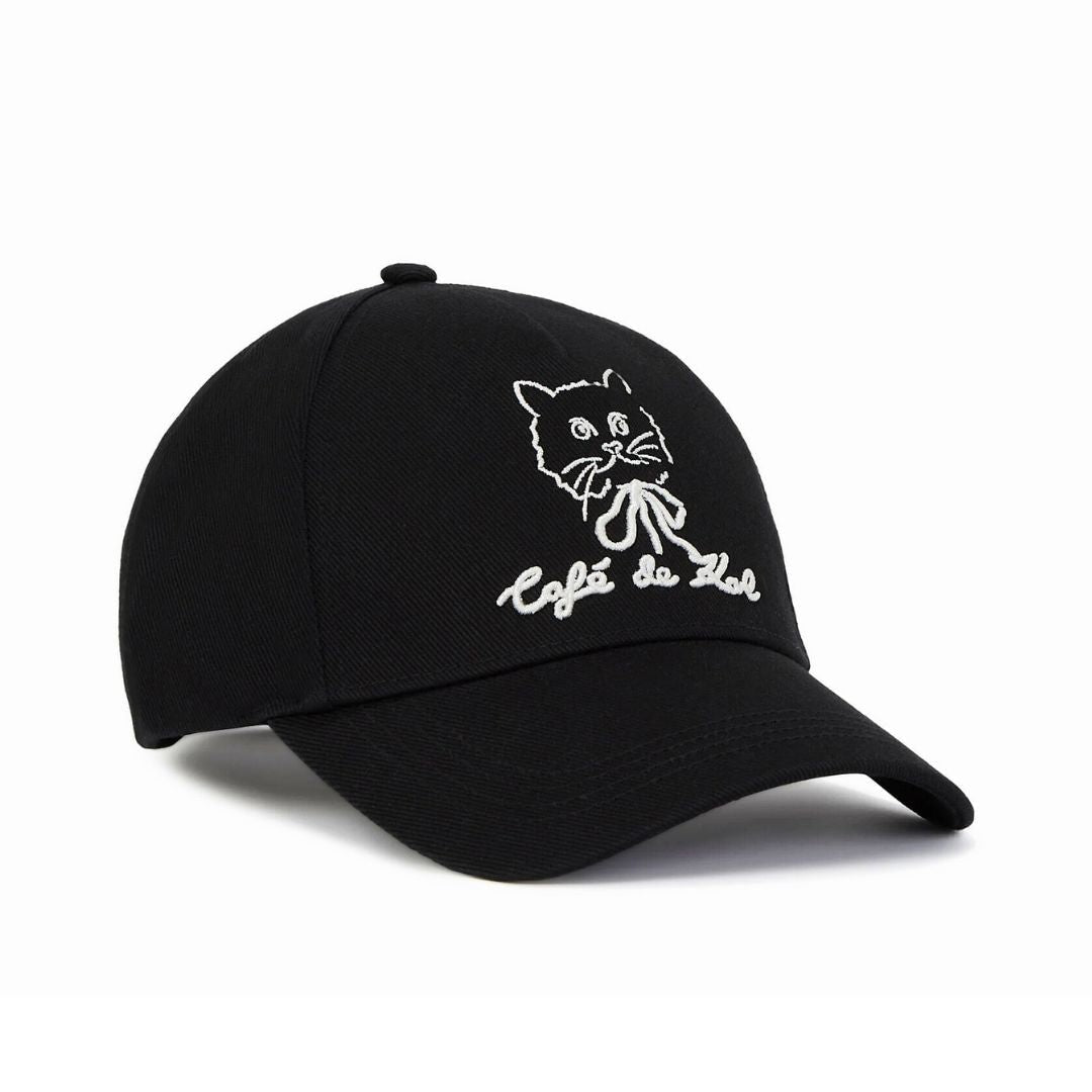 Karl Lagerfeld Paris Cotton Baseball Cap A2W33047-BLK - Black