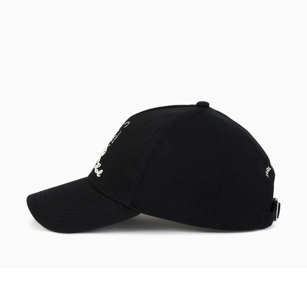 Karl Lagerfeld Paris Cotton Baseball Cap A2W33047-BLK - Black