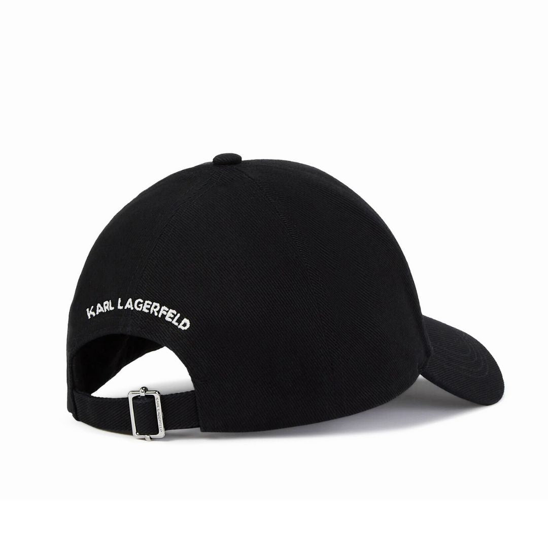 Karl Lagerfeld Paris Cotton Baseball Cap A2W33047-BLK - Black