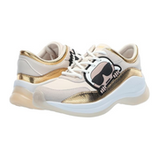 KARL LAGERFELD PARIS Coty Everyday Lace Up Sneakers Women - BEGGLD - Beige-Gold / 35
