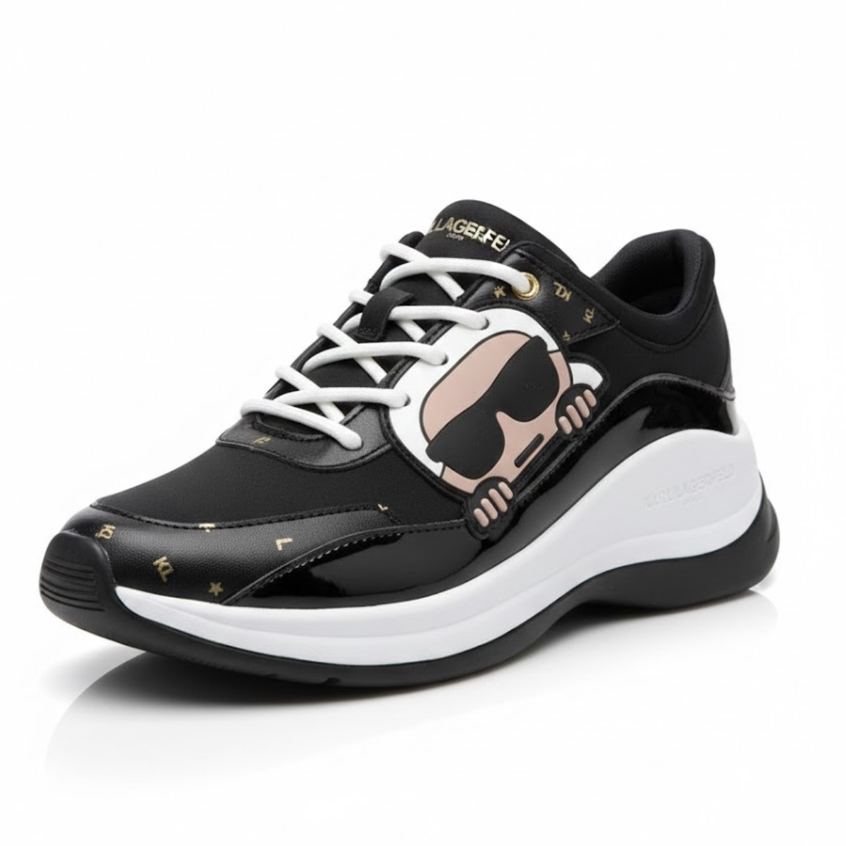 KARL LAGERFELD PARIS Coty Everyday Lace Up Sneakers Women - BLK