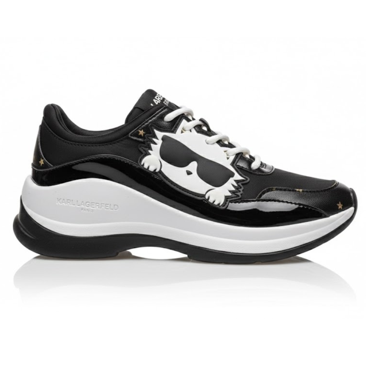 KARL LAGERFELD PARIS Coty Everyday Lace Up Sneakers Women - BLK