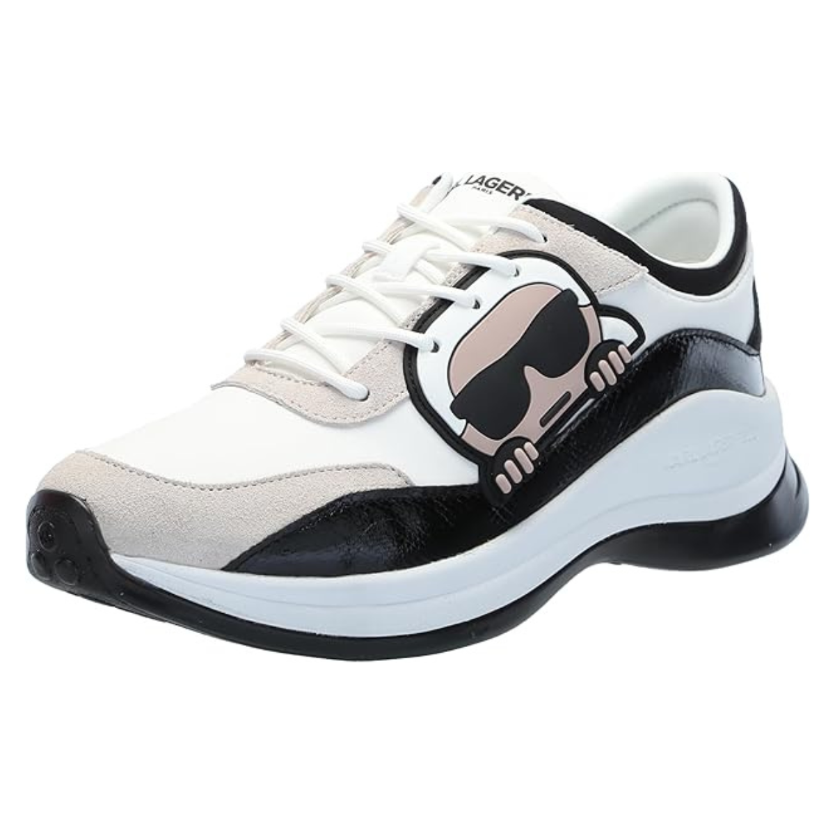 KARL LAGERFELD PARIS Coty Everyday Lace Up Sneakers Women - WHTBEG