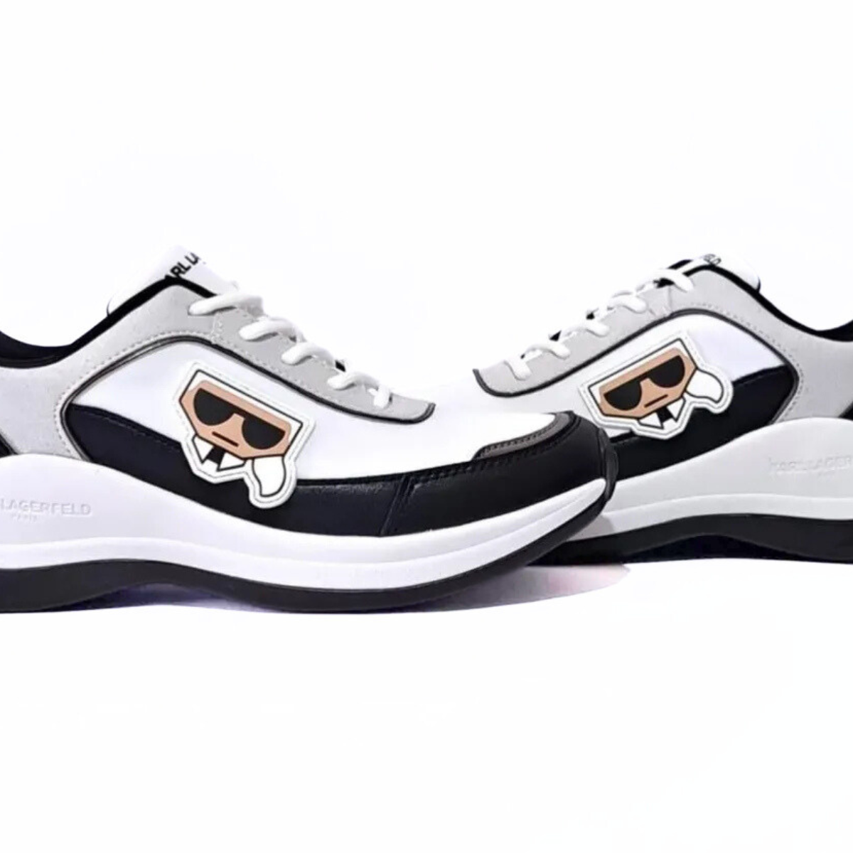 KARL LAGERFELD PARIS Coty Everyday Lace Up Sneakers Women - WHTGRY