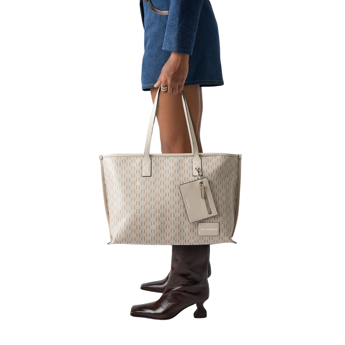 Karl Lagerfeld Paris Covoyage’ practical bag - BEG - Beige