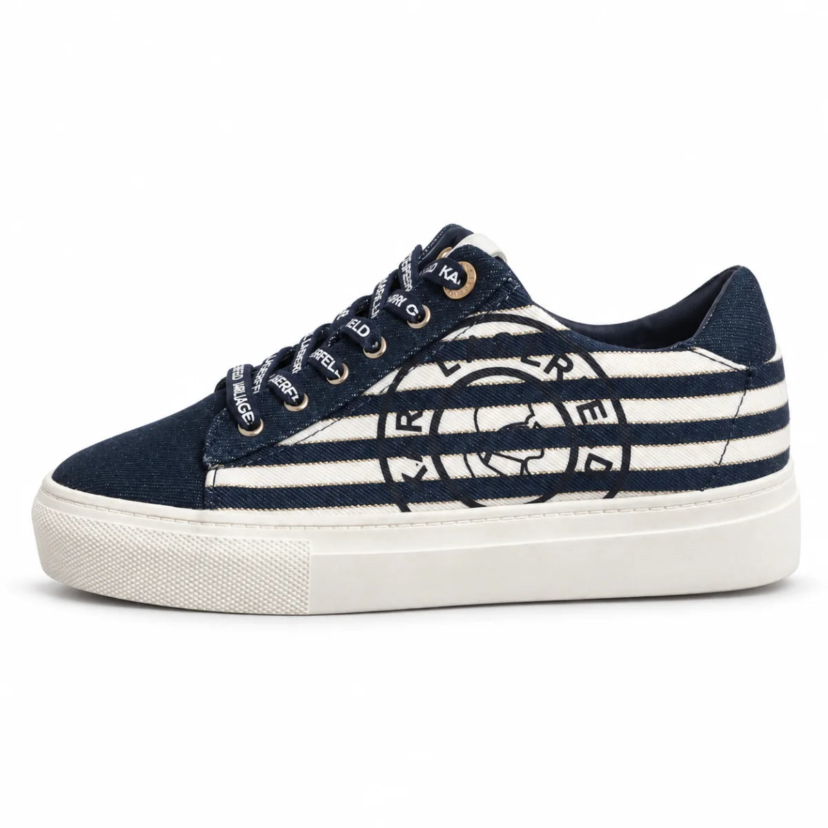 KARL LAGERFELD PARIS Cute Logo Denim Sneakers Women -BLU - Blue / 35