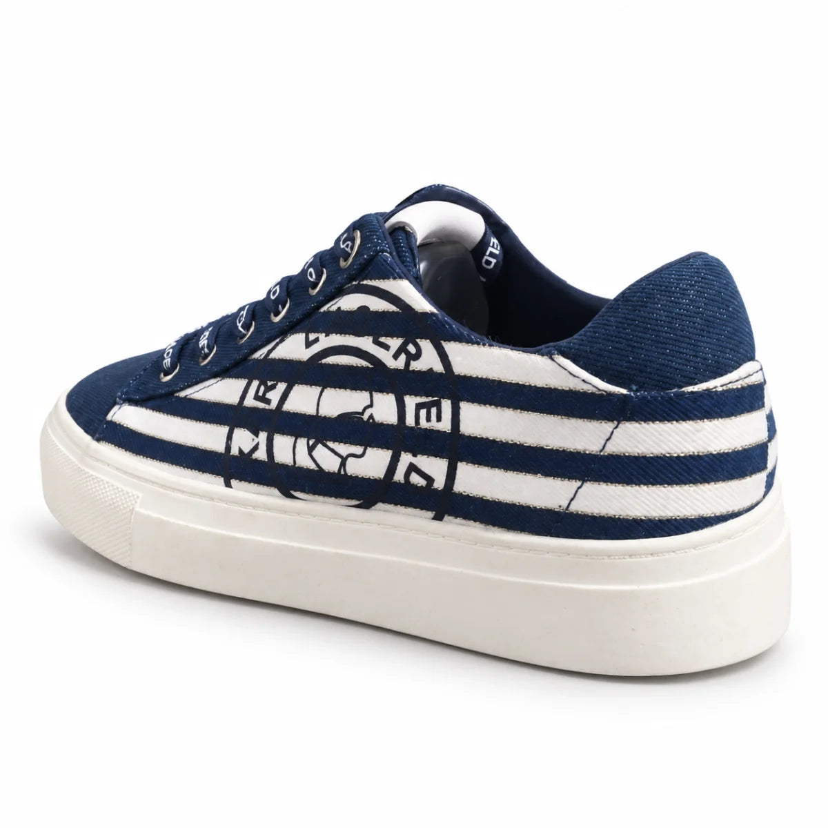 KARL LAGERFELD PARIS Cute Logo Denim Sneakers Women -BLU