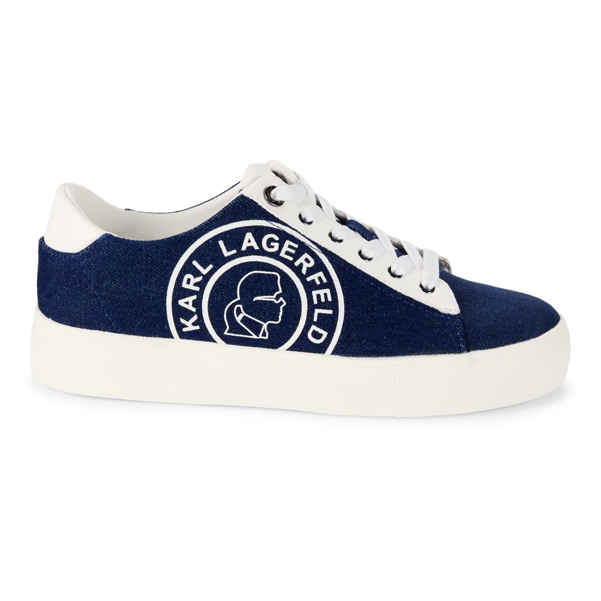 KARL LAGERFELD PARIS Cute Logo Denim Sneakers Women - NVY - Navy / 35