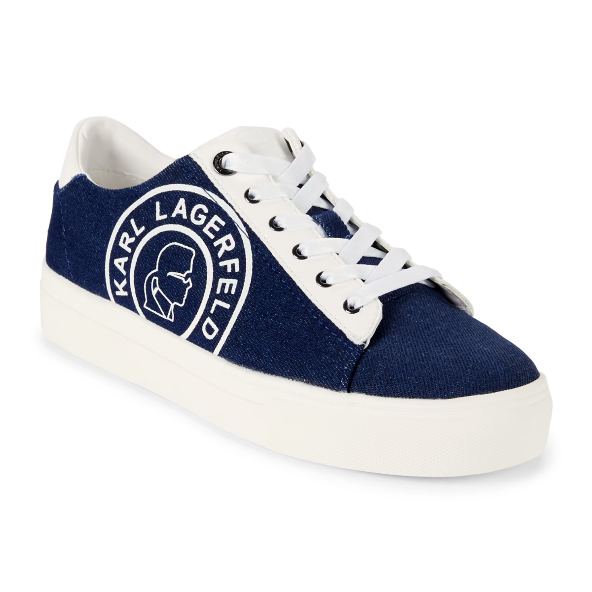 KARL LAGERFELD PARIS Cute Logo Denim Sneakers Women - NVY