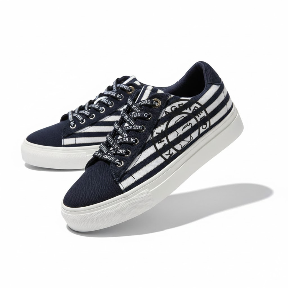 KARL LAGERFELD PARIS Cute Logo Denim Sneakers Women - WHTNVY