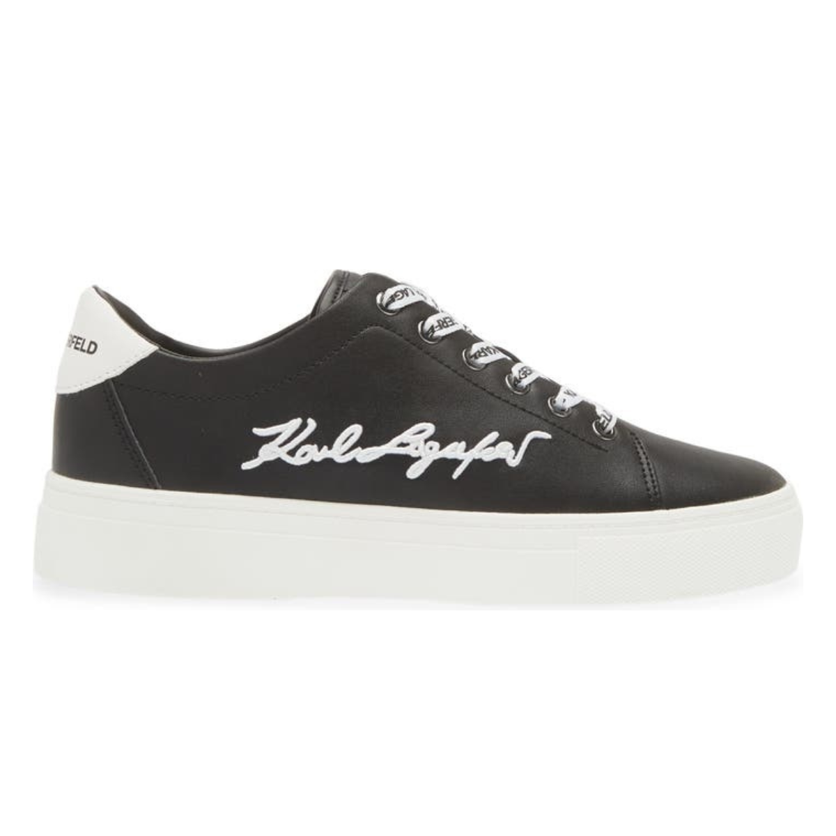 KARL LAGERFELD PARIS Cylie Low Top Sneaker Women - BLKWHT - Black-White / 35
