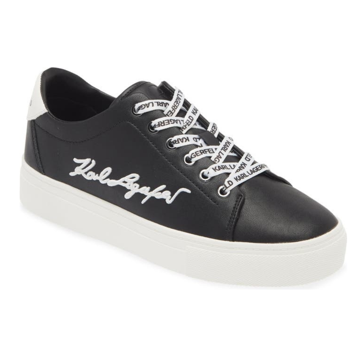 KARL LAGERFELD PARIS Cylie Low Top Sneaker Women - BLKWHT