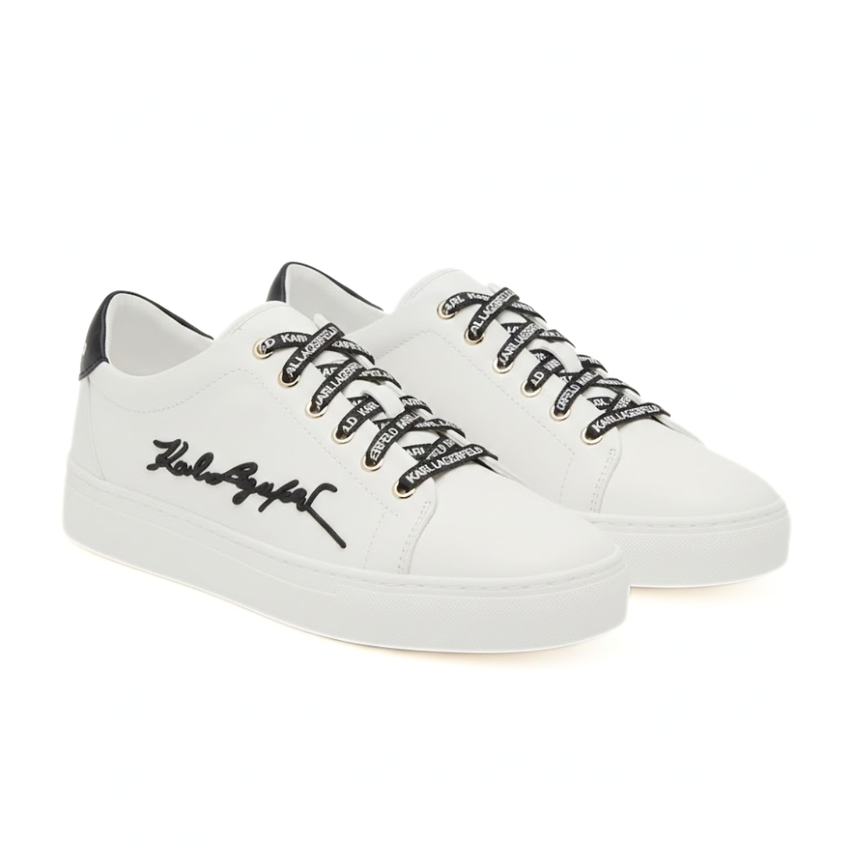 KARL LAGERFELD PARIS Cylie Low Top Sneaker Women - WHTBLK - White-Black / 35