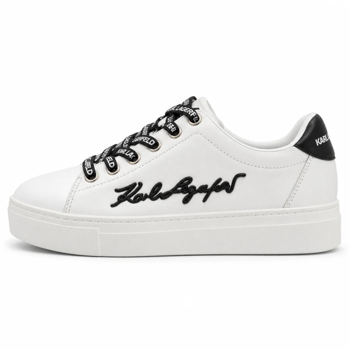 KARL LAGERFELD PARIS Cylie Low Top Sneaker - Women - WHTBLK - White-Black / 35