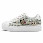 KARL LAGERFELD PARIS Date Pins Lace-Up Sneakers Women - WHT - White / 35