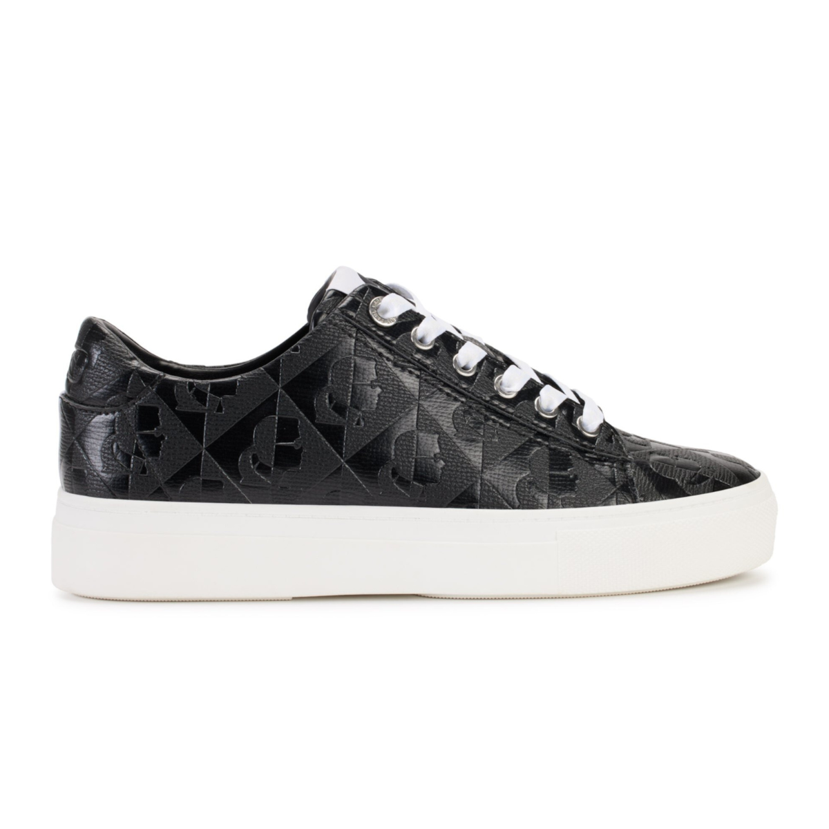 KARL LAGERFELD PARIS DIAMOND EMBOSESED LACE UP Sneakers Women - BLK