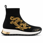 KARL LAGERFELD PARIS Dragon-Embroidered Sock Sneakers Women - BLK - Black / 35