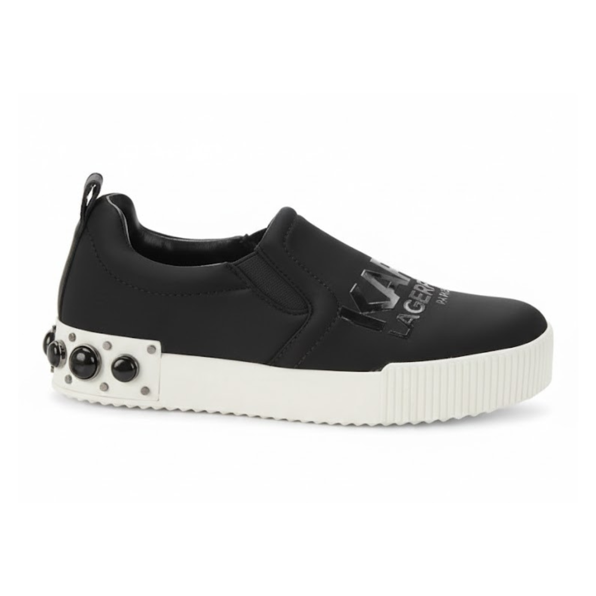 KARL LAGERFELD PARIS Elena Slip-On Sneakers Women - BLK - Black / 35