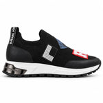 KARL LAGERFELD PARIS Embellished Knit Slip-On Sneakers Women-BLK - Black / 35
