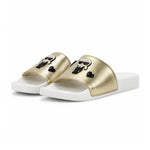 Karl Lagerfeld Paris Embellished Metallic Slide Sandals Women - GLD - Gold / 36