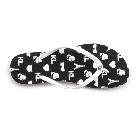 Karl Lagerfeld Paris Flip Flop Black & White Women