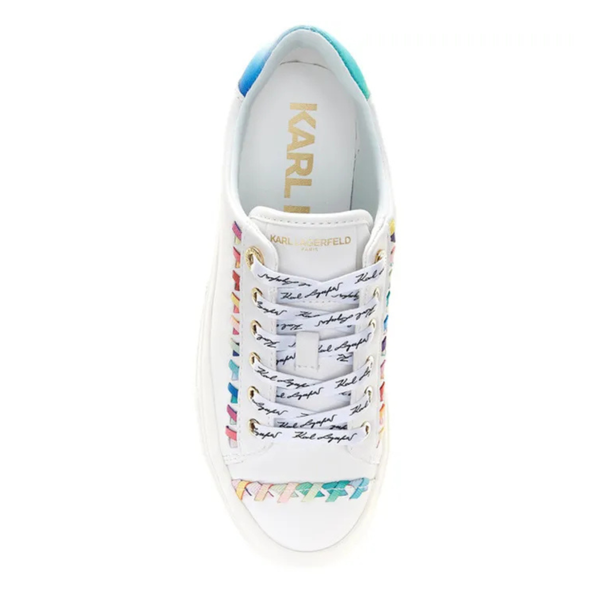 KARL LAGERFELD PARIS Galva Leather Sneakers Women - WHT