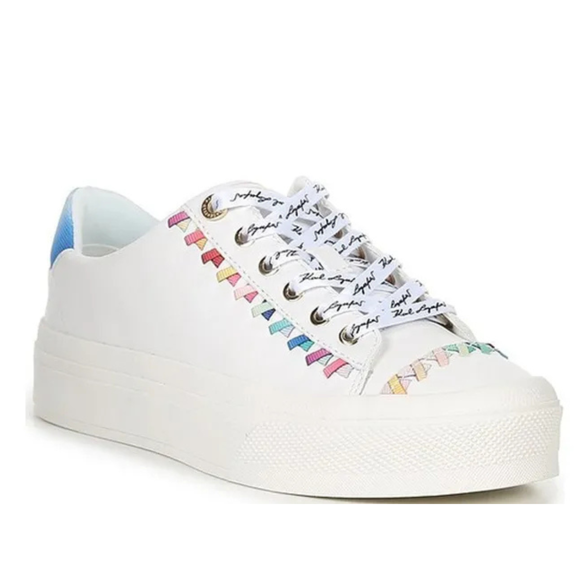 KARL LAGERFELD PARIS Galva Leather Sneakers Women - WHT