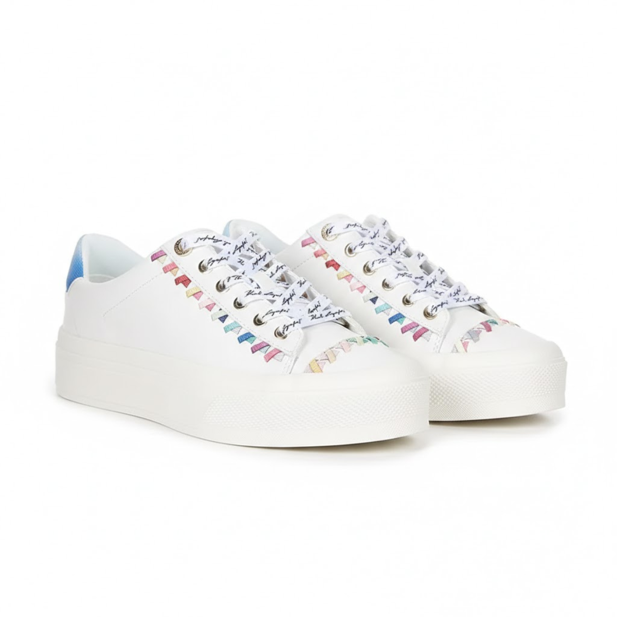 KARL LAGERFELD PARIS Galva Leather Sneakers Women - WHT