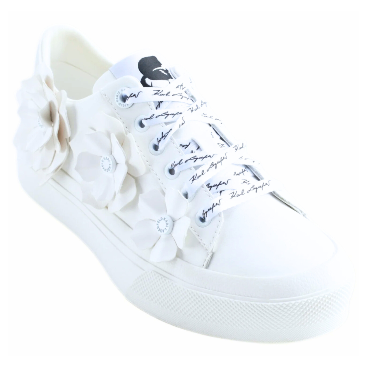 KARL LAGERFELD PARIS Georgia Lace Up Sneakers Women - WHT