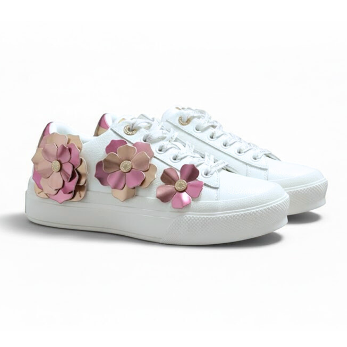 KARL LAGERFELD PARIS Georgia Lace Up Sneakers Women - WHTPUR - White/ Purple / 35