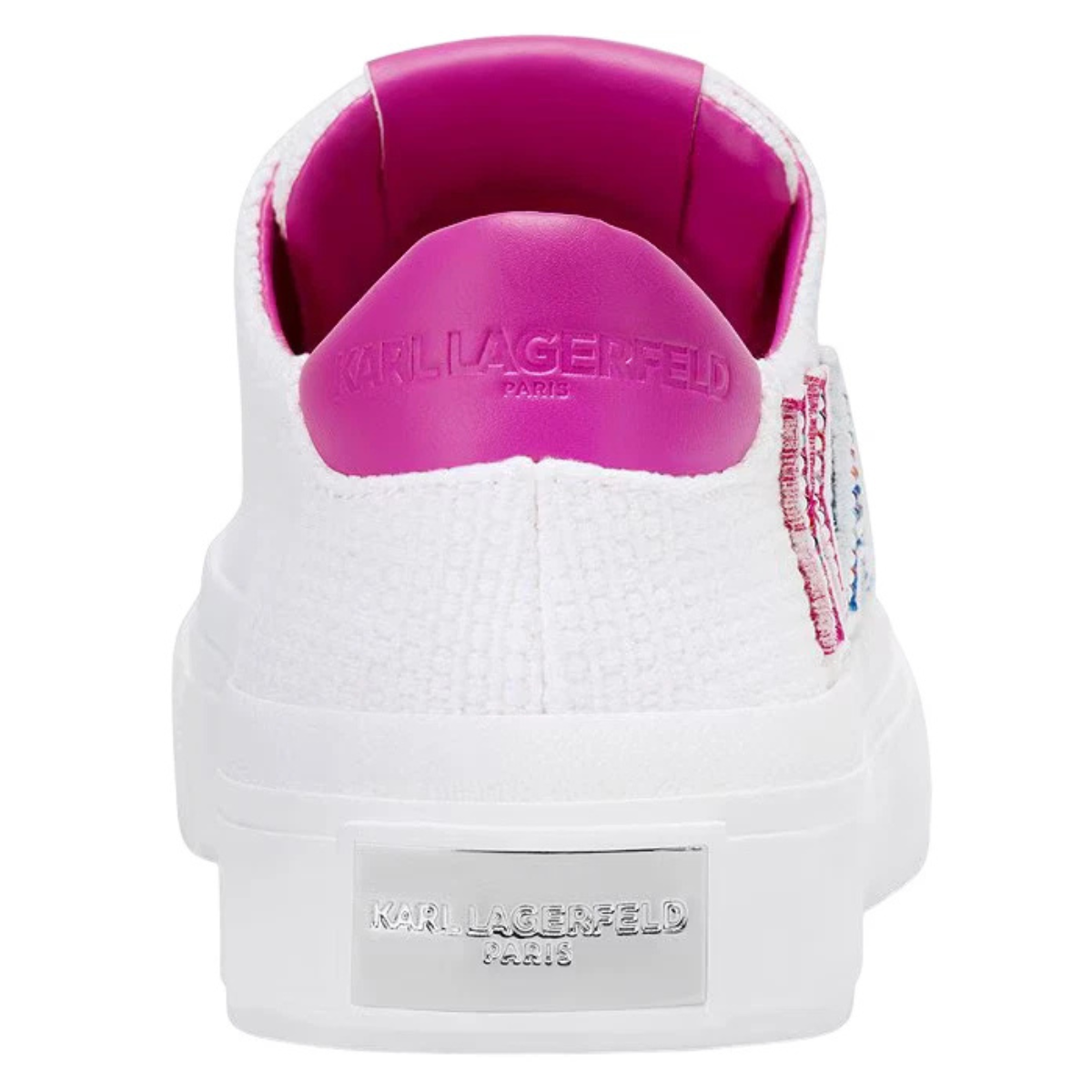 KARL LAGERFELD PARIS Gida Embellished Logo Sneakers Women -WHTPNK