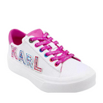 KARL LAGERFELD PARIS Gida Embellished Logo Sneakers Women -WHTPNK