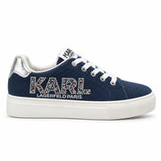 KARL LAGERFELD PARIS Gida Lace-Up Studded Sneaker Women - NVY - Navy / 35