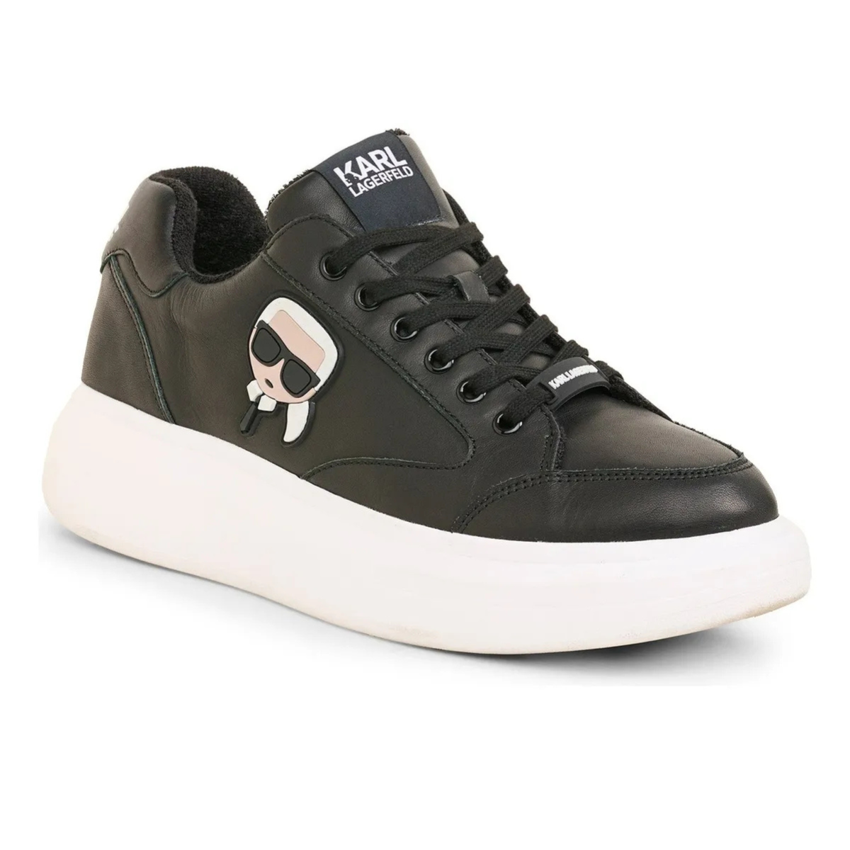 KARL LAGERFELD PARIS HEAD Leather Sneakers Women - BLK