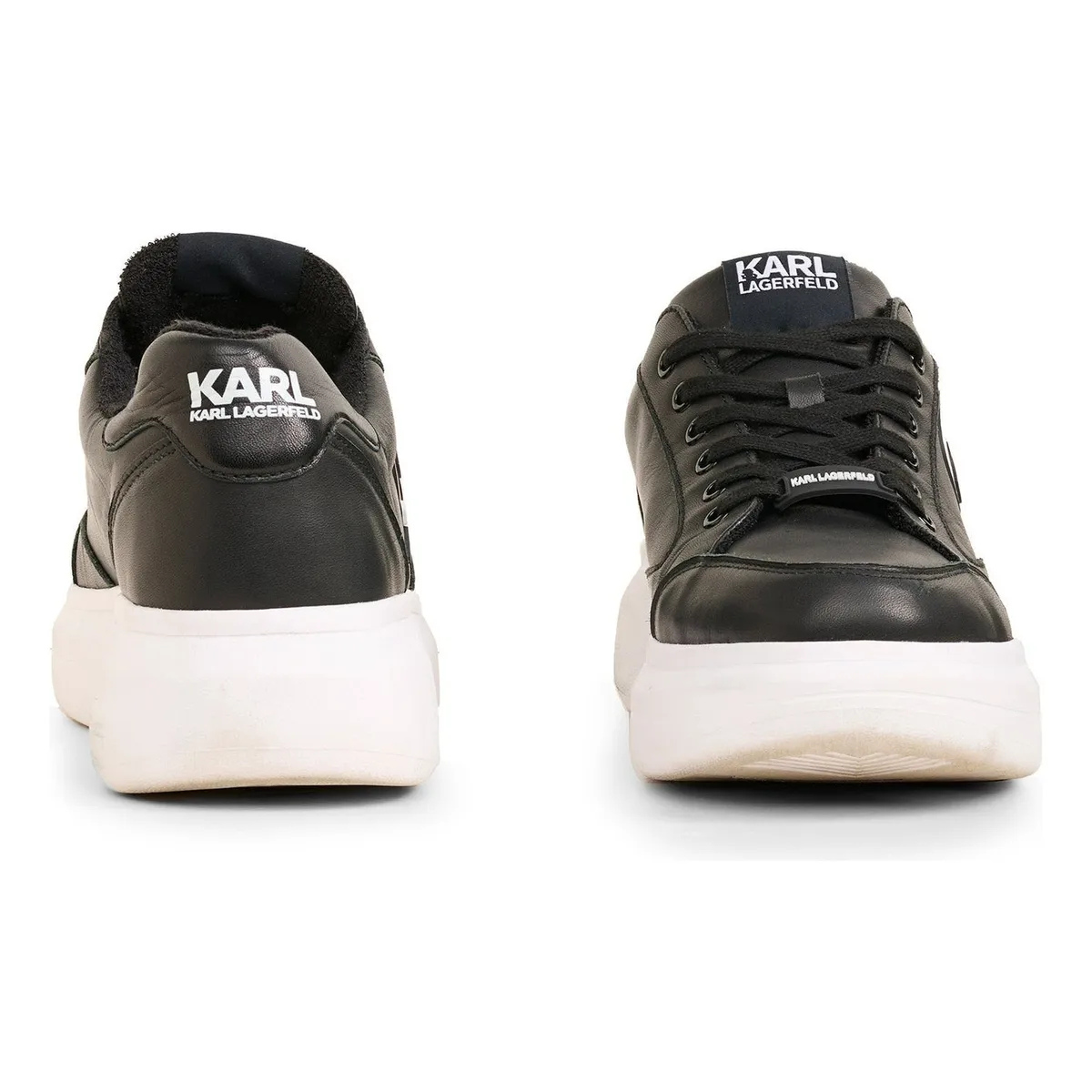 KARL LAGERFELD PARIS HEAD Leather Sneakers Women - BLK