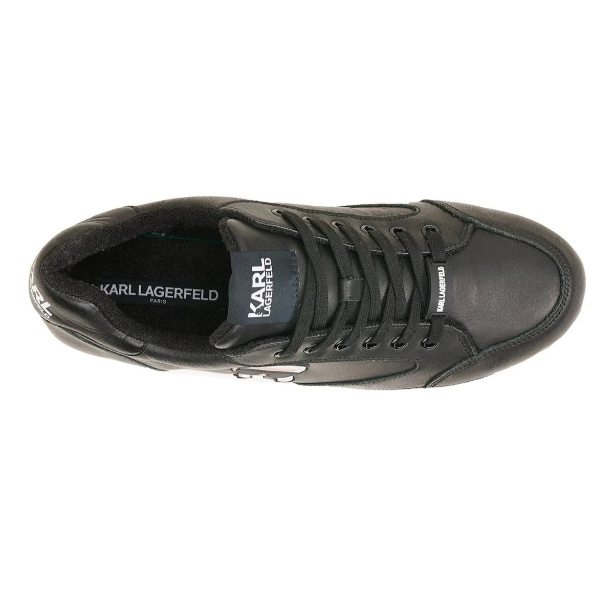 KARL LAGERFELD PARIS HEAD Leather Sneakers Women - BLK