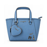 Karl Lagerfeld Paris Heart Charm Tote Bag - SBLU - Sky Blue