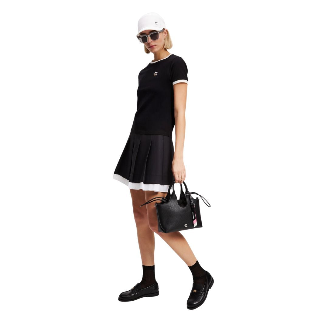 Karl Lagerfeld Paris IKON CONTRAST PIPING T-SHIRT Women